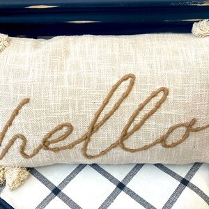 Mud Pie long throw pillow